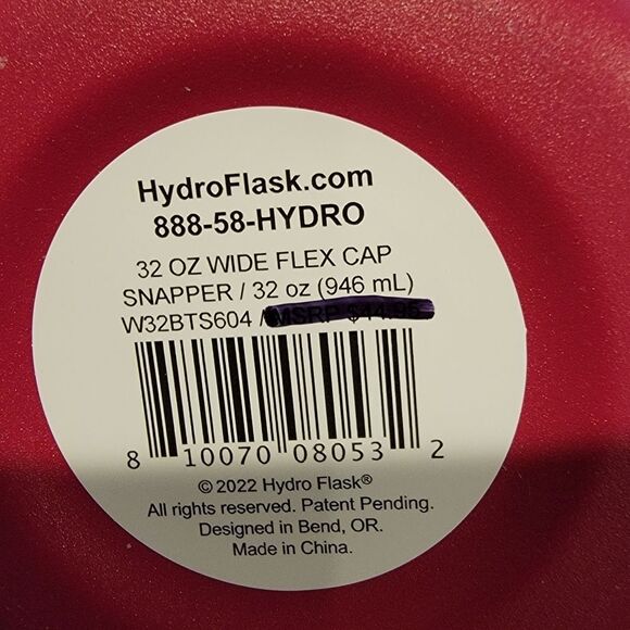 COPY - " NEW COLOR" Hydro Flask Snapper Wide Mouth Beverage Bottle 32oz - Picture 3 of 8